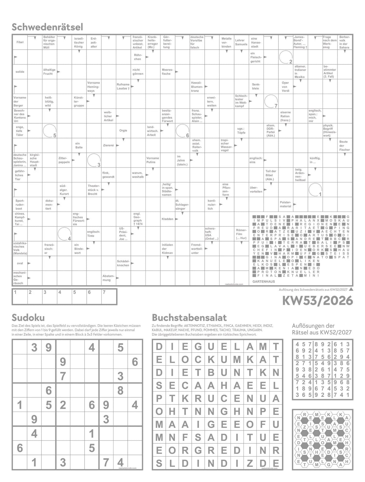 Street Art Wochenplaner Kalender 2027 – Ansicht