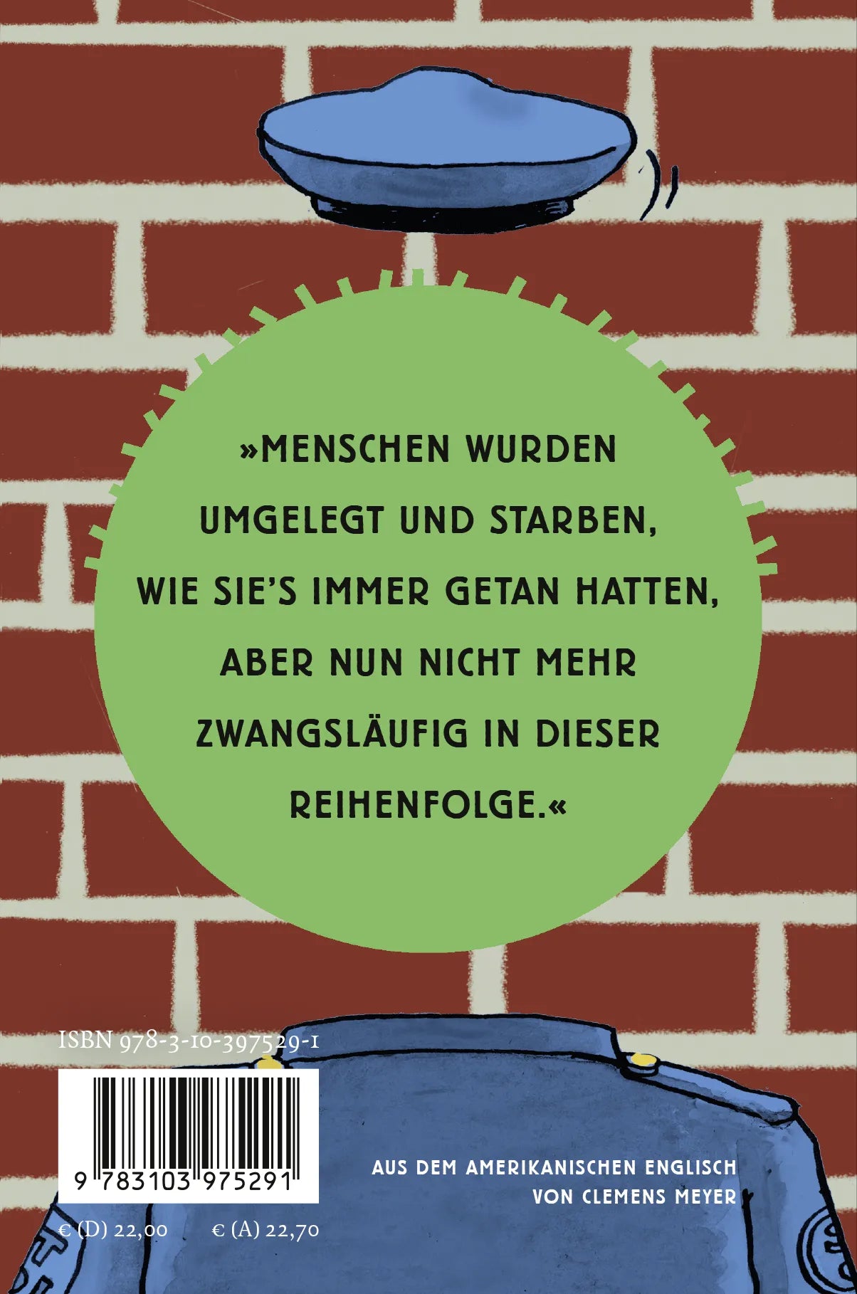 Buchrückseite von 'Street Cop' mit Klappentext - Taschenbuch