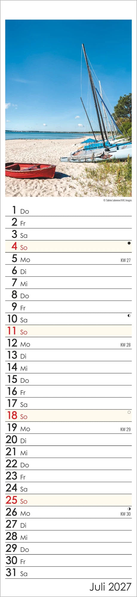 Streifenplaner Seeblick 2027 – Ansicht