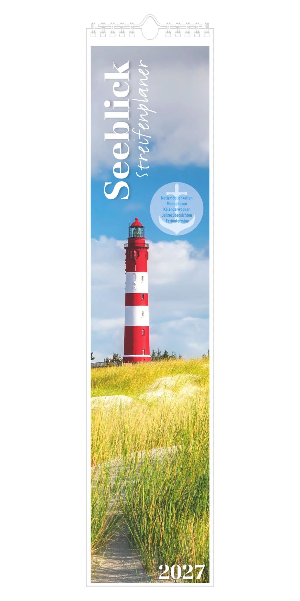 Wandkalender: Streifenplaner Seeblick 2027