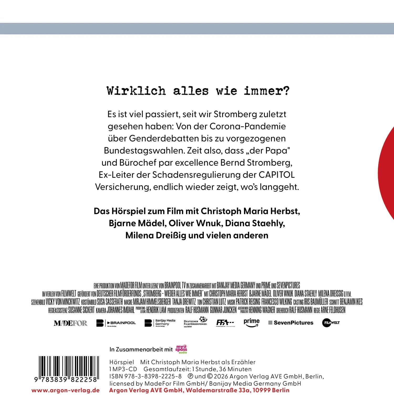 Rückseite: Stromberg – Das Hörspiel zum Film (Hörbuch CD)