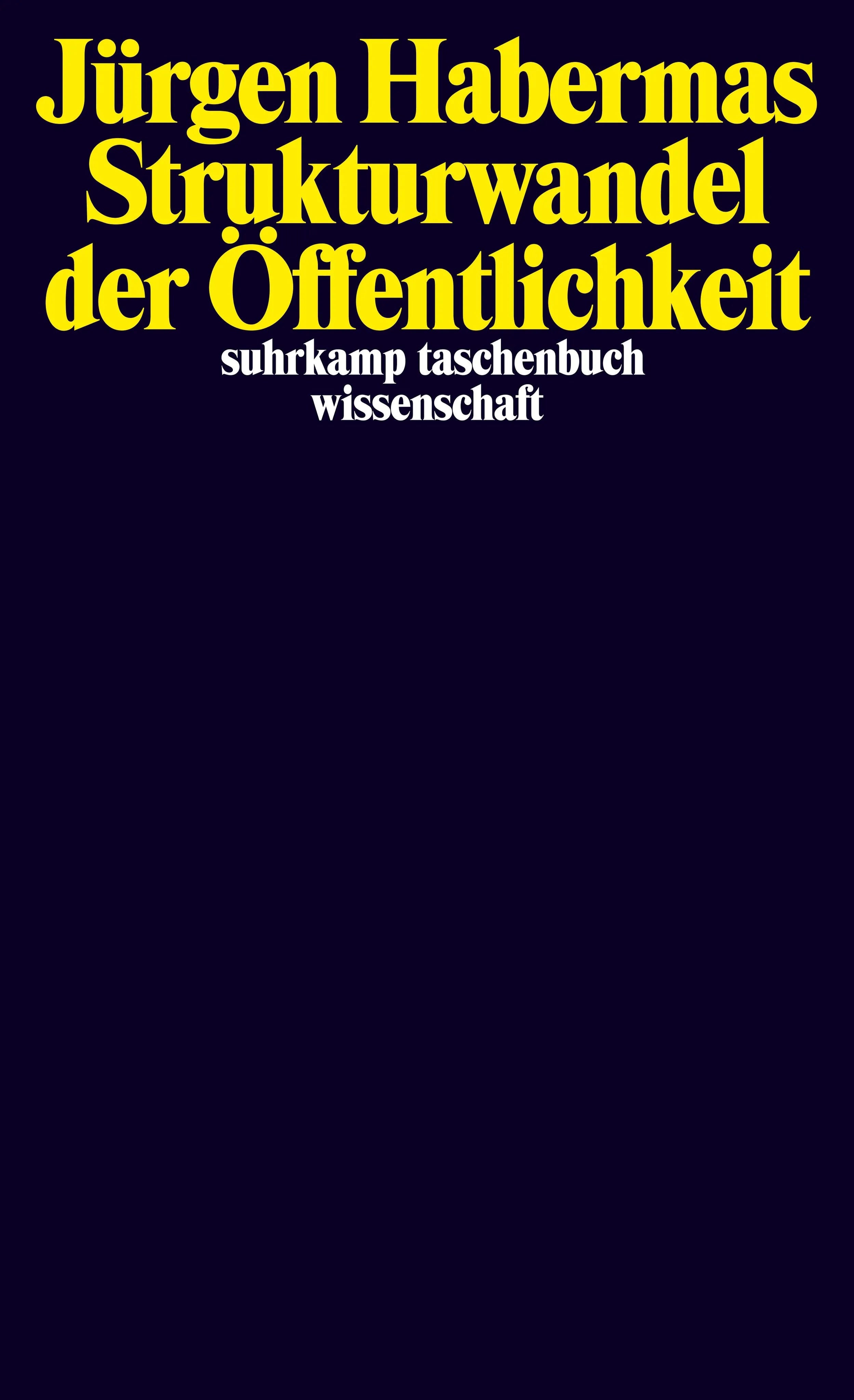 Buchcover von 'Strukturwandel der Öffentlichkeit' - Taschenbuch von Jürgen Habermas