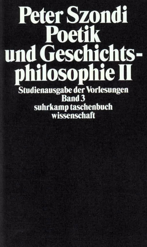 Buchcover von 'Studienausgabe der Vorlesungen in 5 Bänden' - Taschenbuch von Peter Szondi