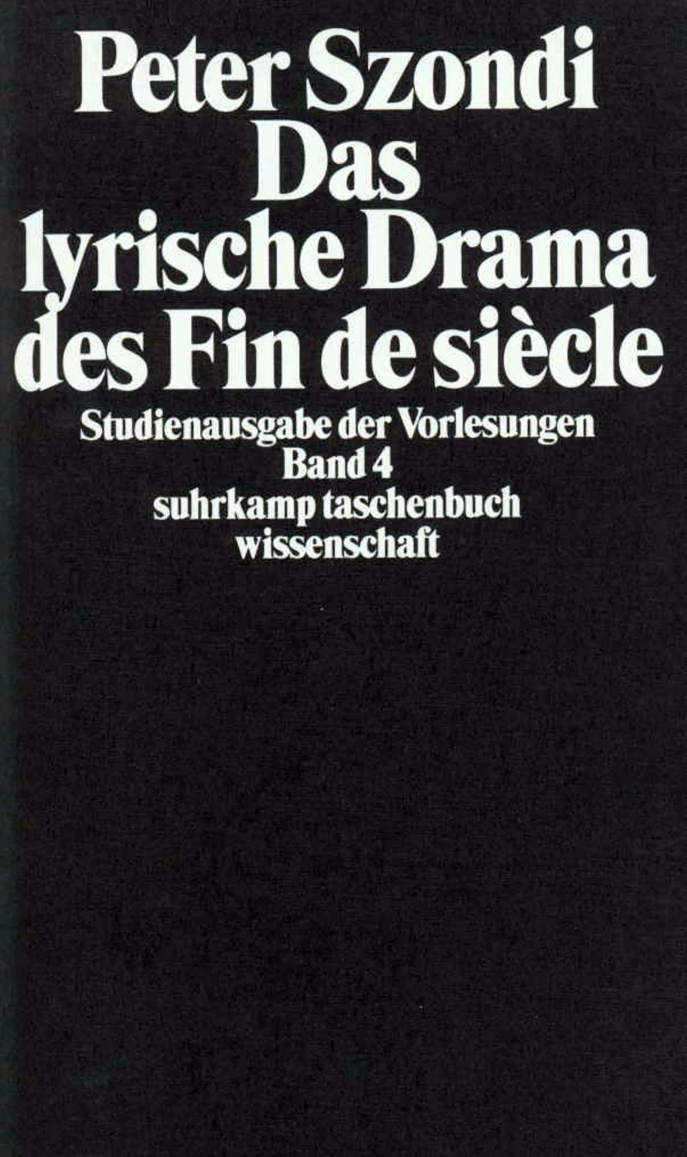Buchcover von 'Studienausgabe der Vorlesungen in 5 Bänden' - Taschenbuch von Peter Szondi