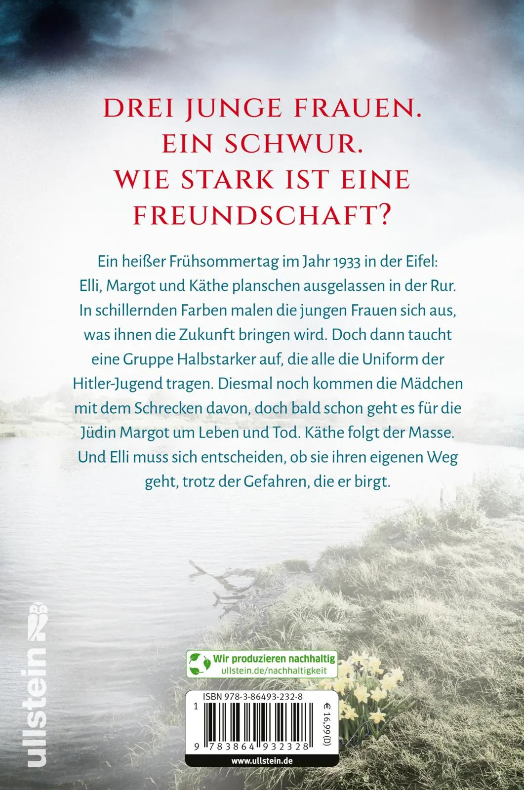 Buchrückseite von 'Sturmmädchen' mit Klappentext - Paperback