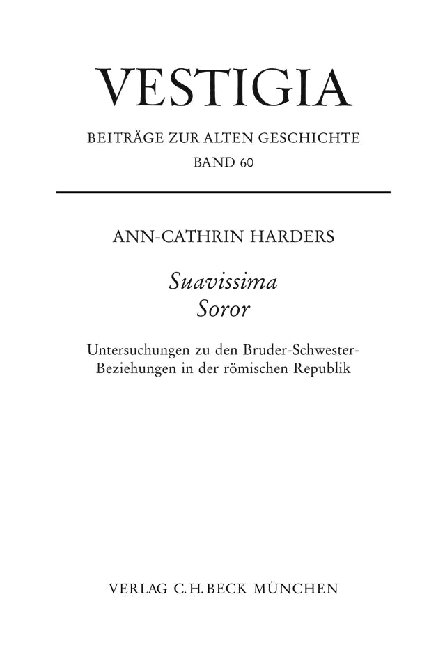 Cover: Suavissima Soror (Hardcover) von Ann-Cathrin Harders