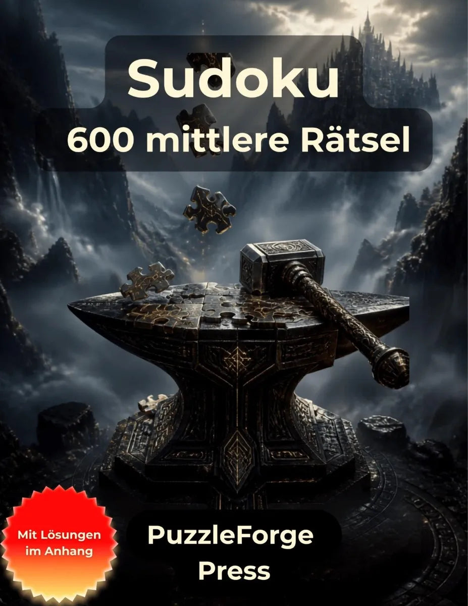 Cover: Sudoku - 600 mittlere Rätsel (E-Book) von PuzzleForge* Press