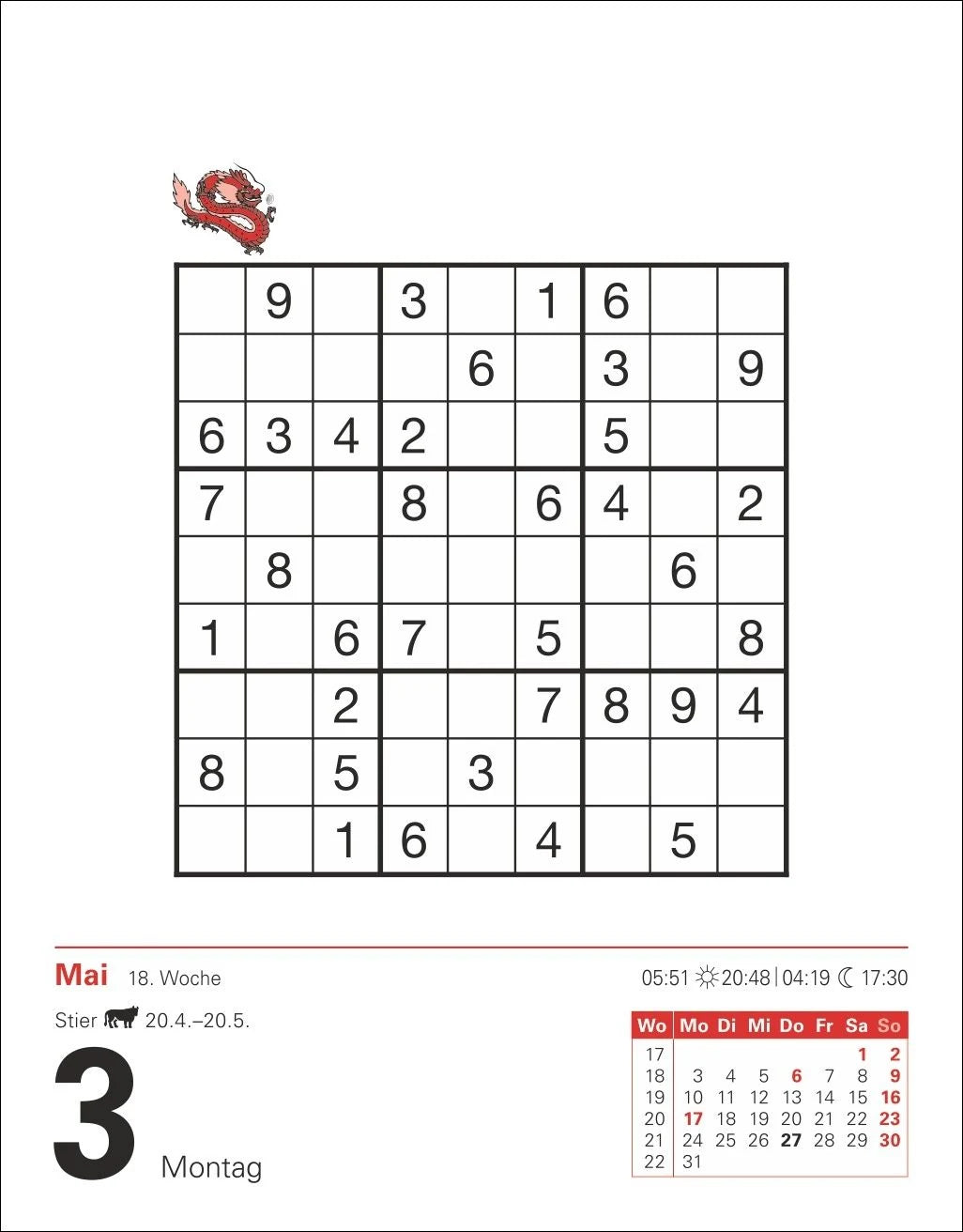 Sudoku Tagesabreißkalender 2027 - Das Kult-Rätsel aus Japan – Ansicht