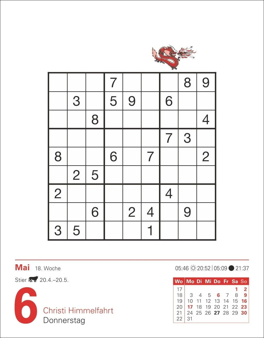 Sudoku Tagesabreißkalender 2027 - Das Kult-Rätsel aus Japan – Ansicht