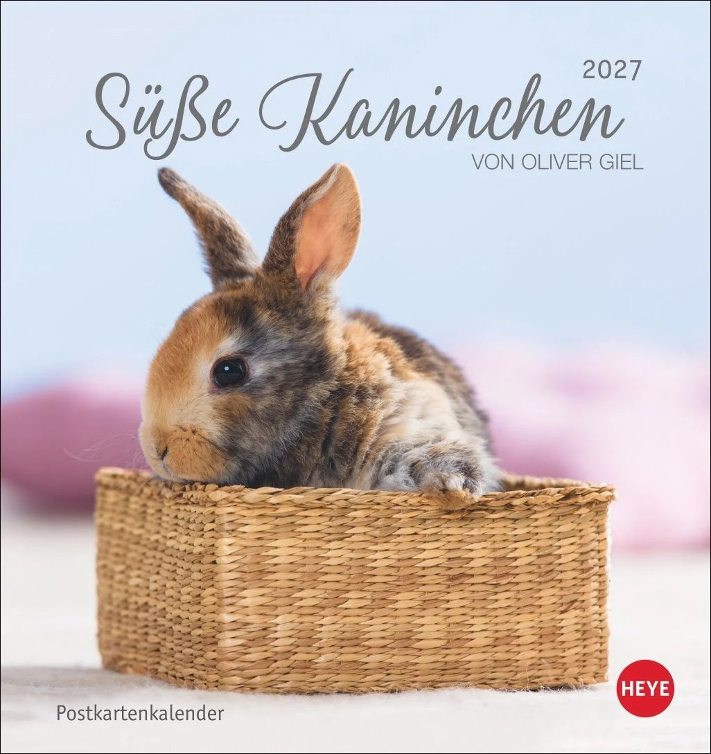 Postkartenkalender: Süße Kaninchen Postkartenkalender 2027
