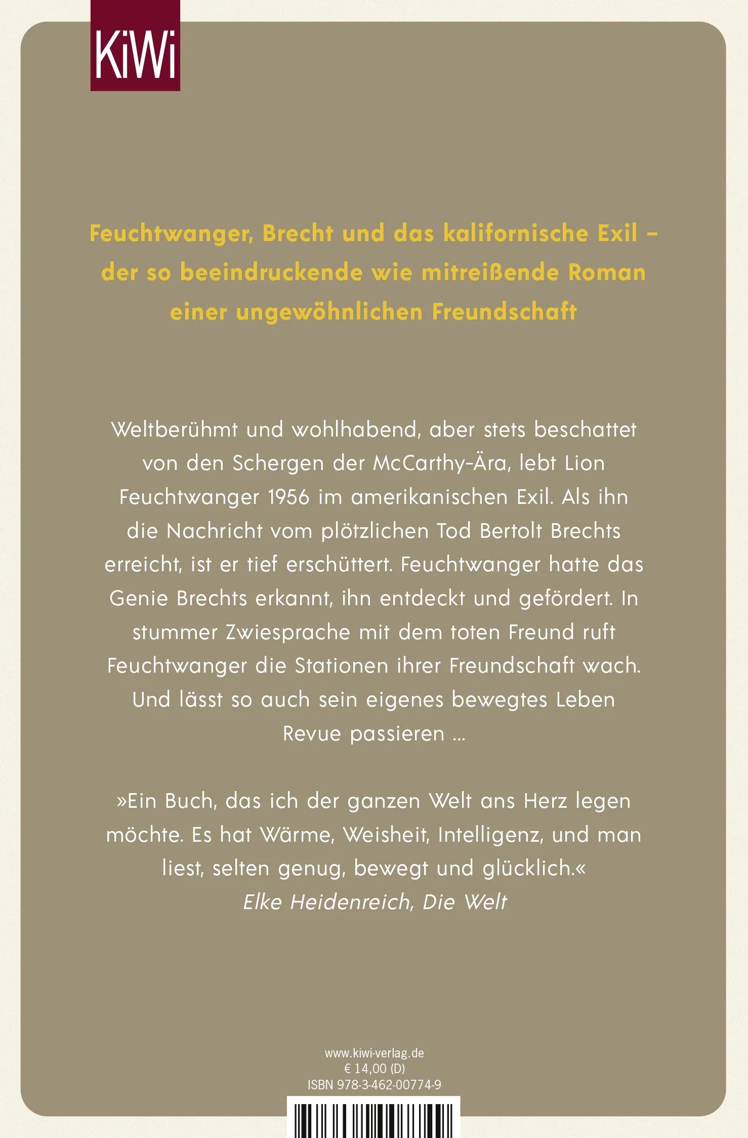 Buchrückseite von 'Sunset' mit Klappentext - Taschenbuch
