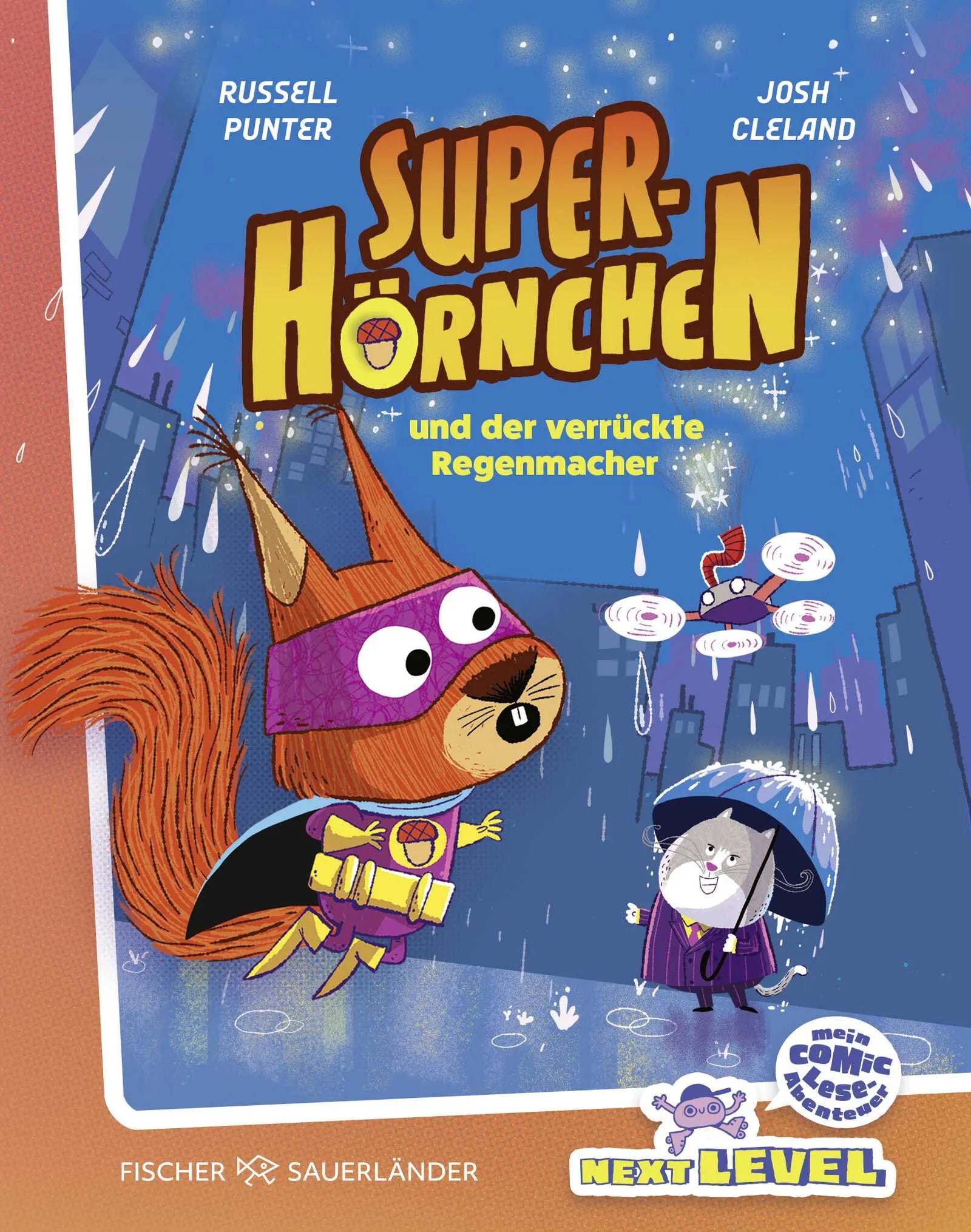 Buchcover von 'Superhörnchen und der verrückte Regenmacher' - Gebundene Ausgabe von Russell Punter