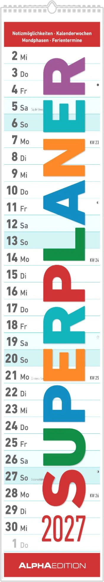 Wandkalender: SUPERPLANER 2027