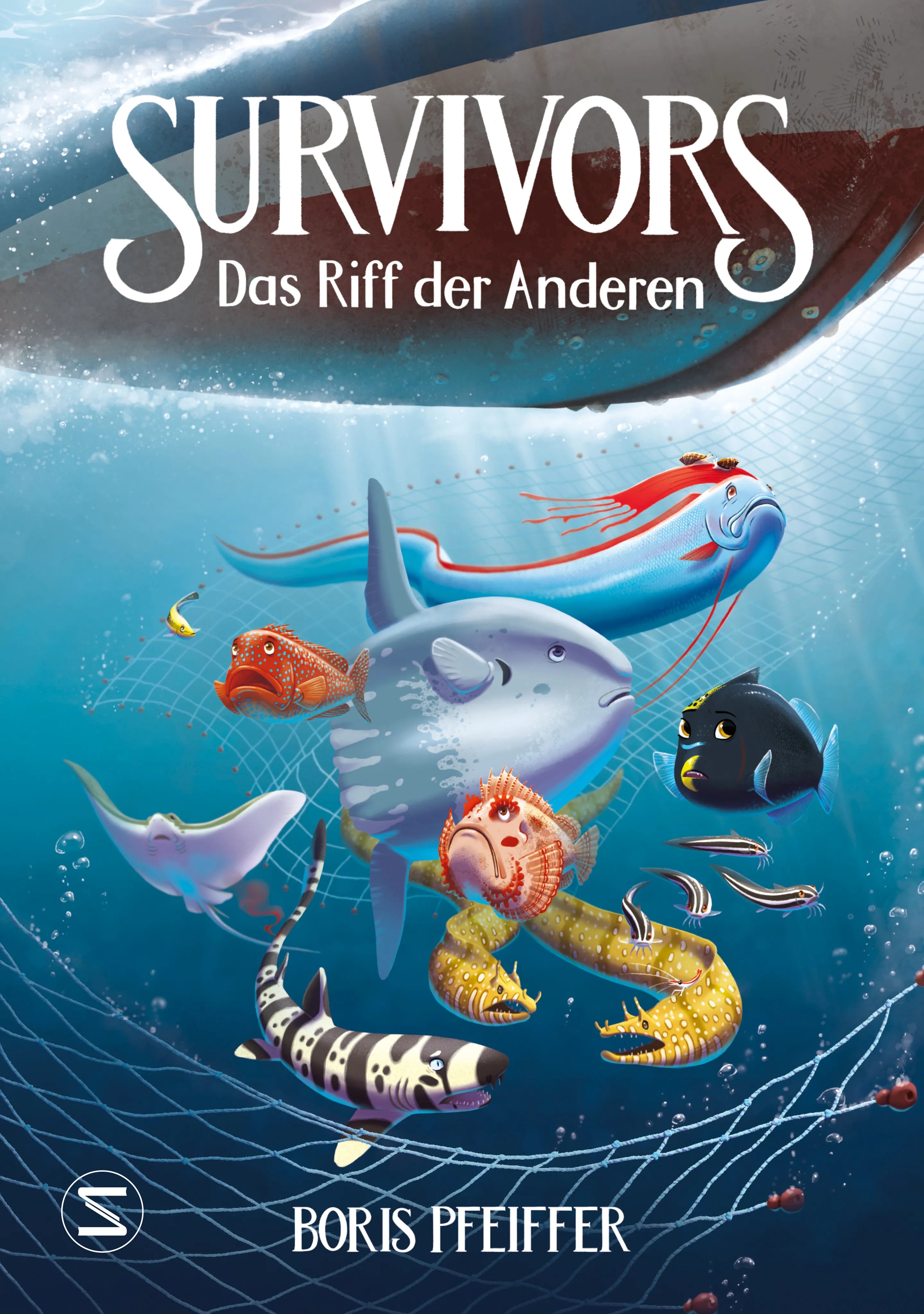 Buchcover von 'Survivors - Das Riff der Anderen' - Gebundene Ausgabe von Boris Pfeiffer