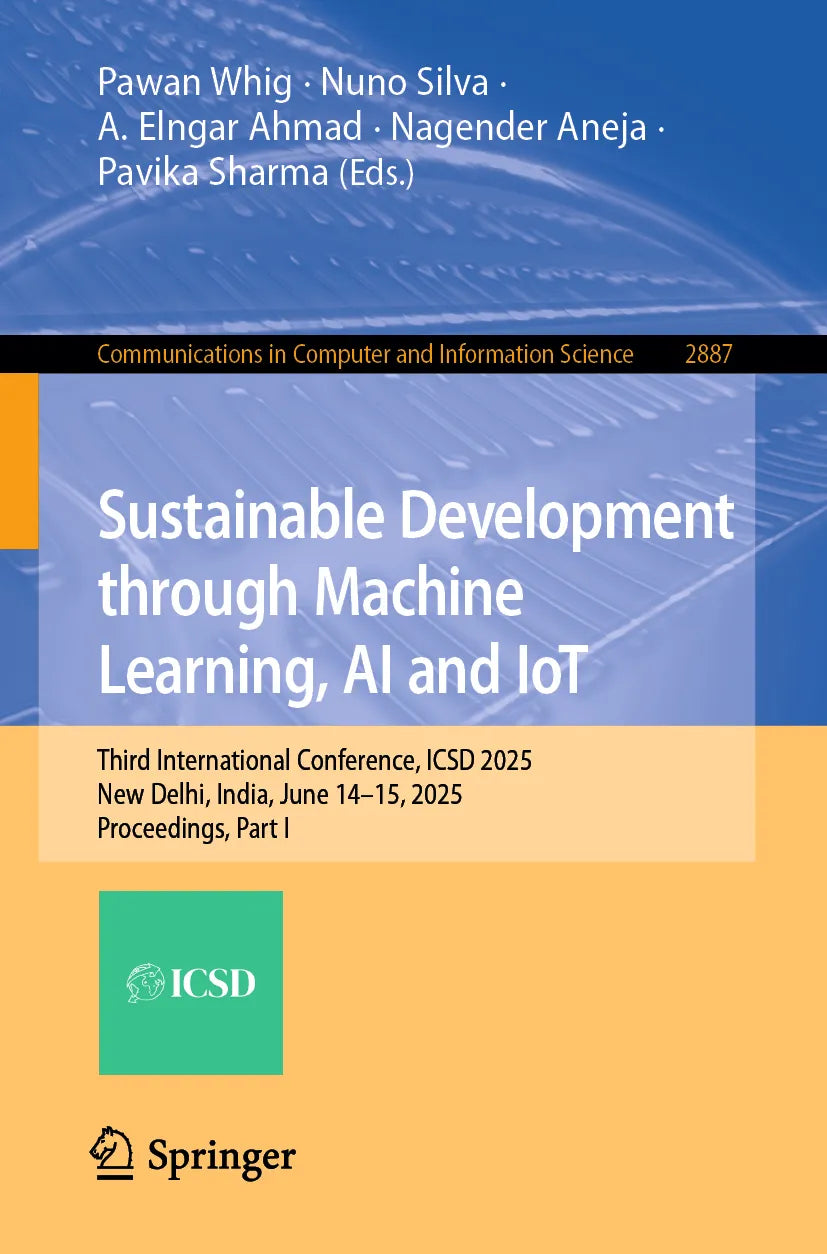 Cover: Sustainable Development through Machine Learning, AI and IoT (E-Book)