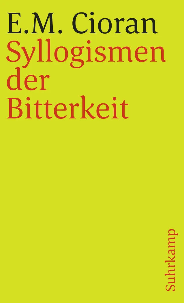 Buchcover von 'Syllogismen der Bitterkeit' - Taschenbuch von E. M. Cioran