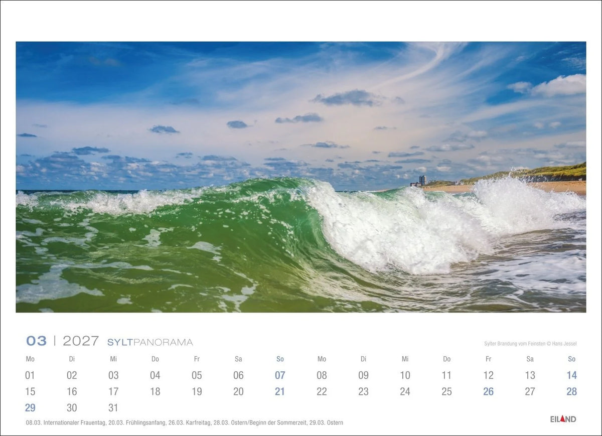 Sylt Panorama-Postkartenkalender 2027 - Hans Jessel – Ansicht