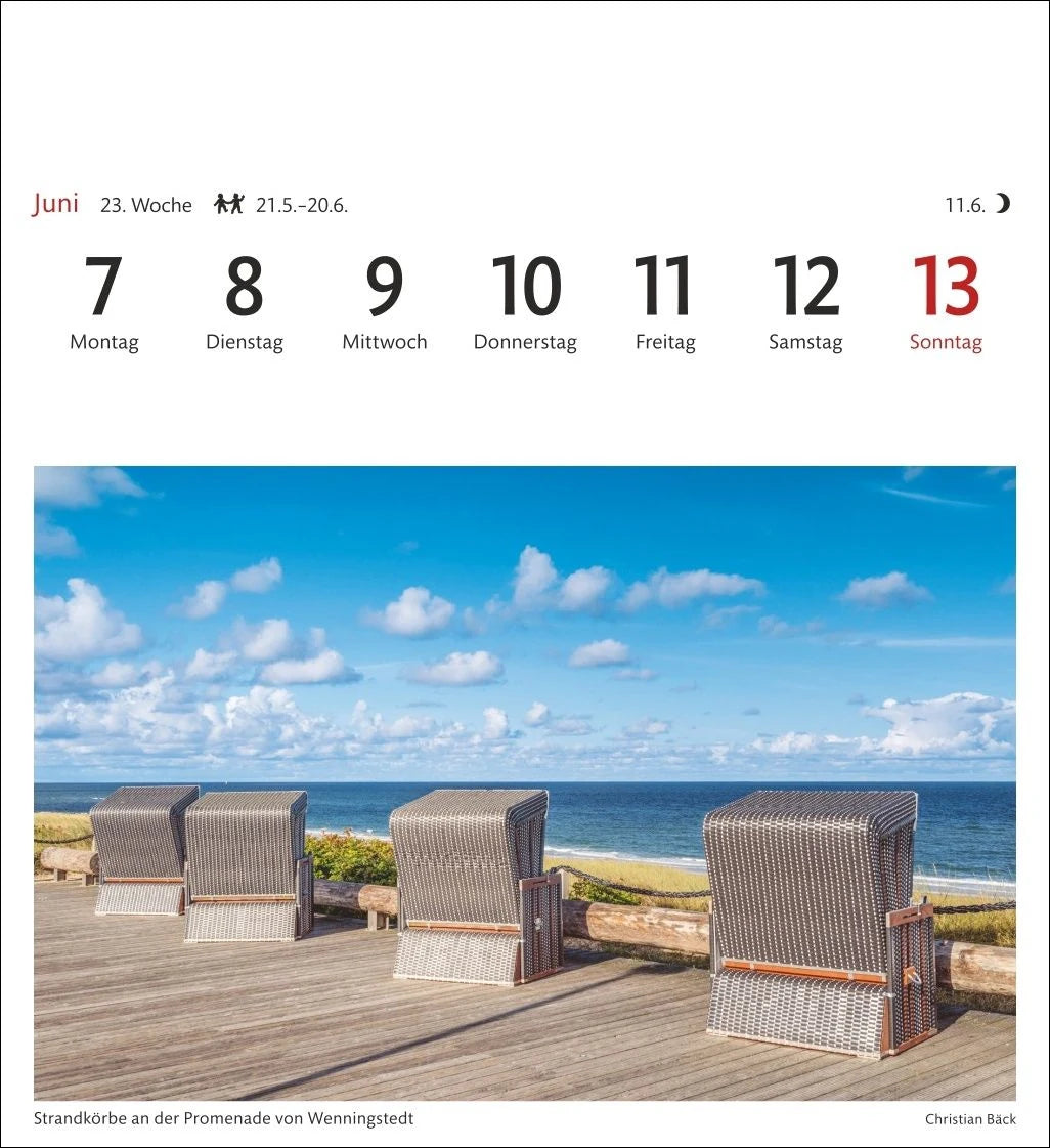 Sylt Sehnsuchtskalender 2027 - Wochenkalender mit 53 Postkarten – Ansicht
