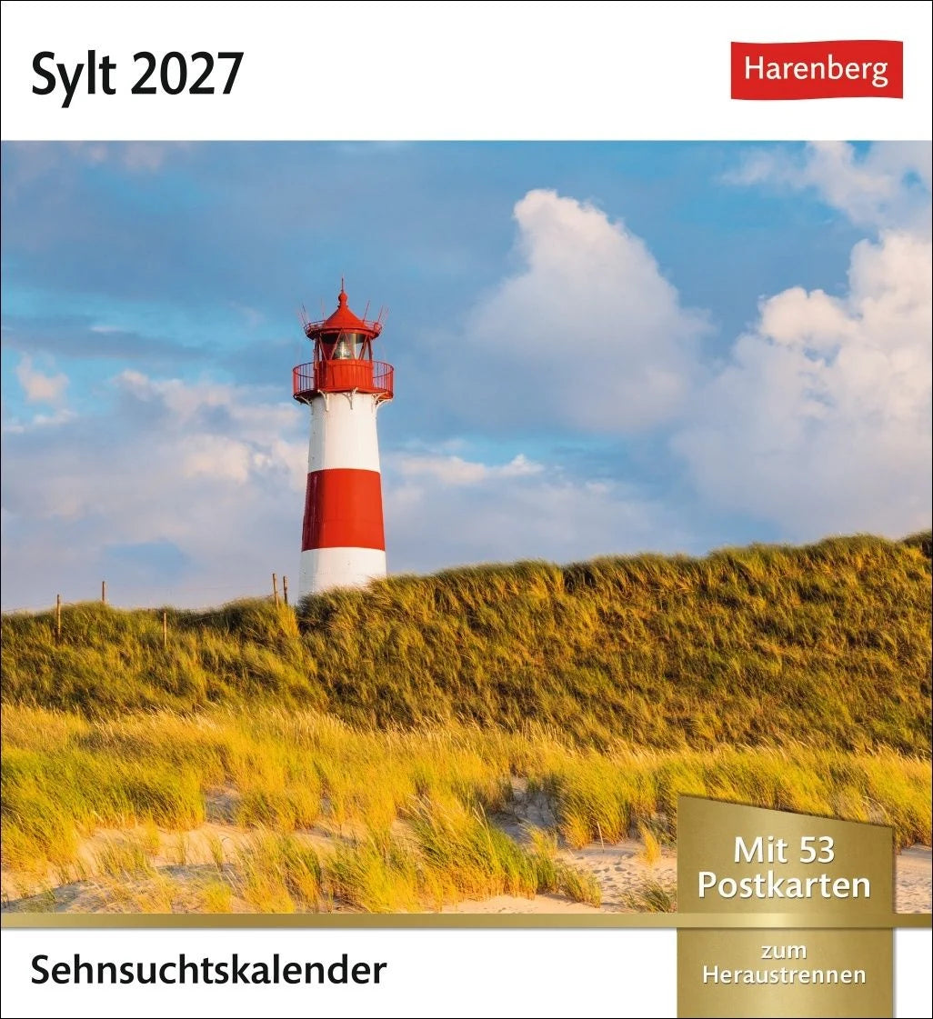 Postkartenkalender: Sylt Sehnsuchtskalender 2027 - Wochenkalender mit 53 Postkarten