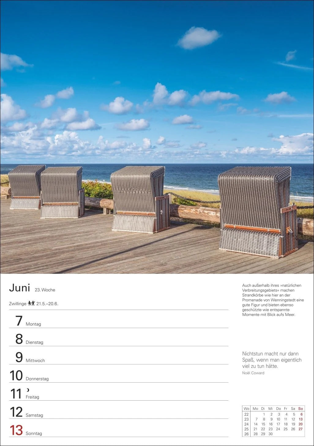 Sylt Wochenplaner 2027 - Eine Reise in 53 Bildern – Ansicht