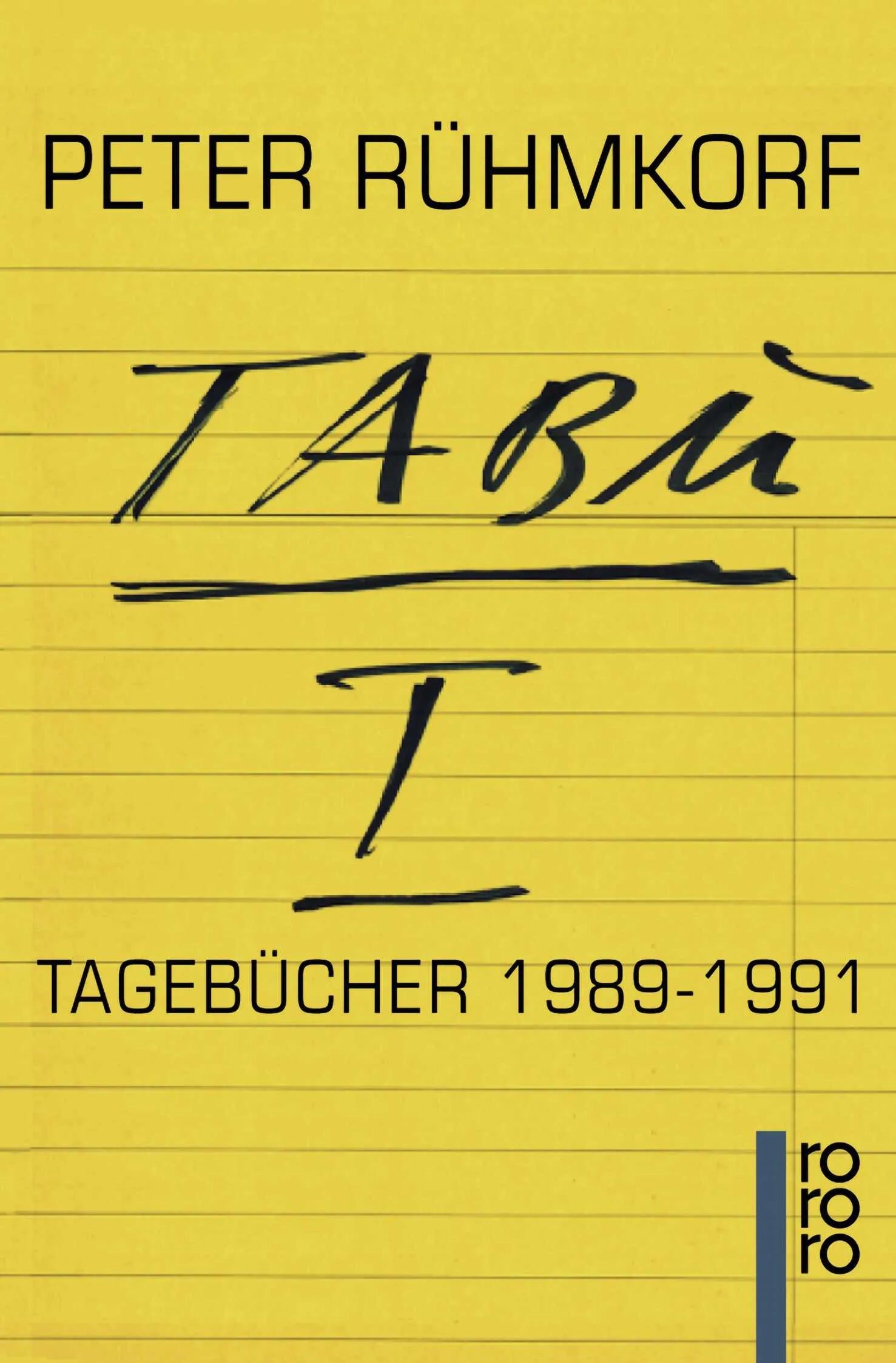 Buchcover von 'TABU I' - Taschenbuch von Peter Rühmkorf