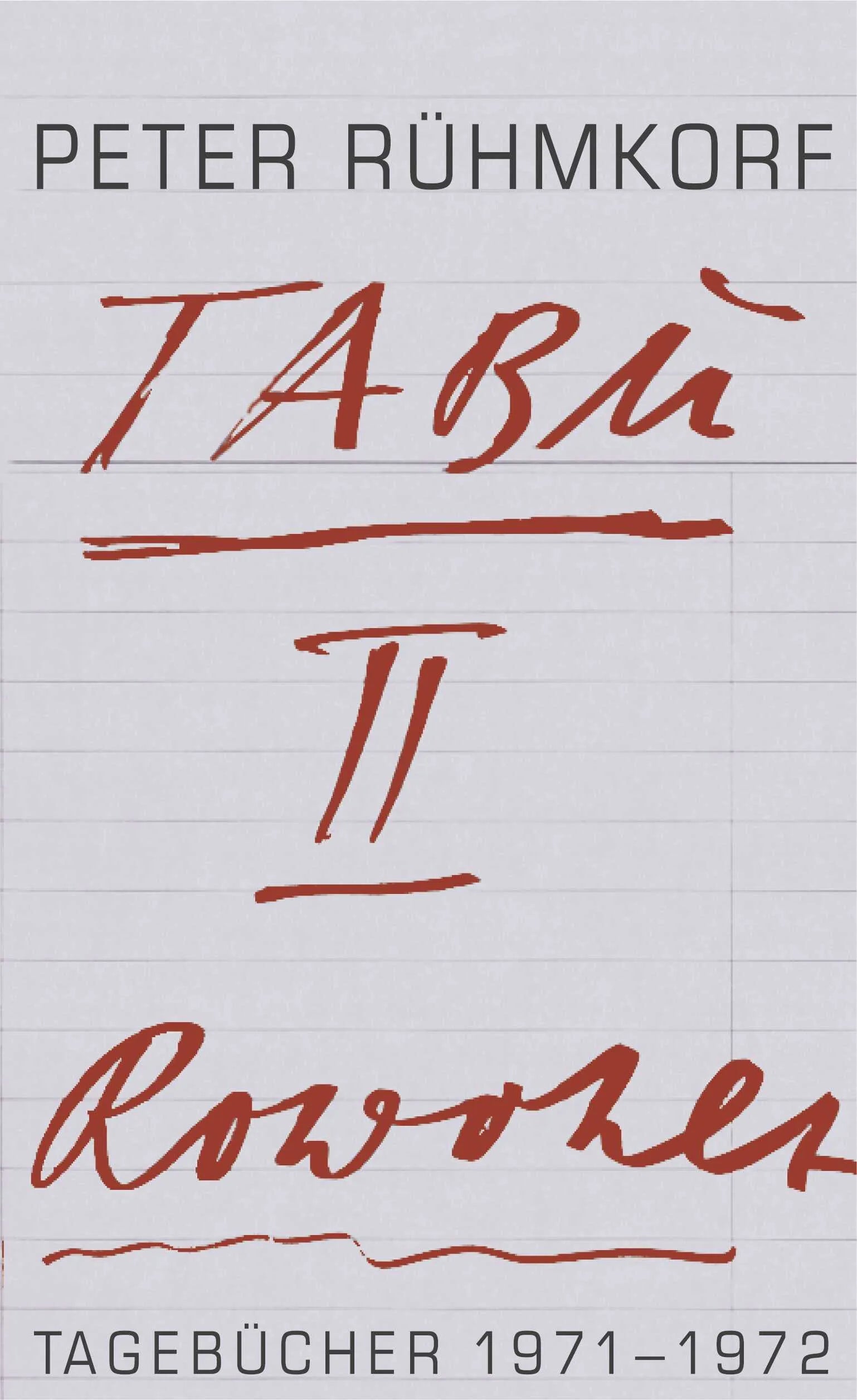 Buchcover von 'TABU II' - Gebundene Ausgabe von Peter Rühmkorf