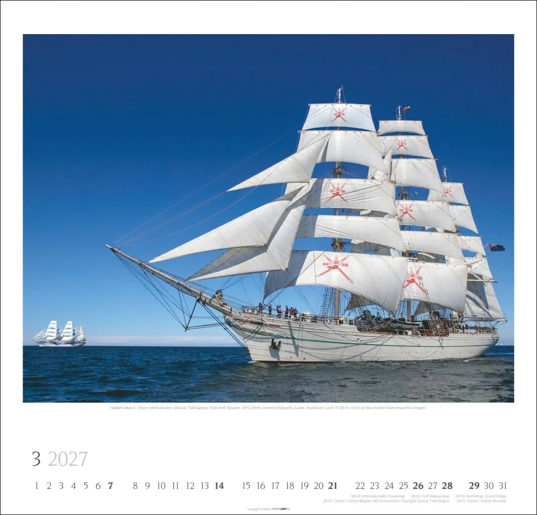 Tall Ships Kalender 2027 – Ansicht