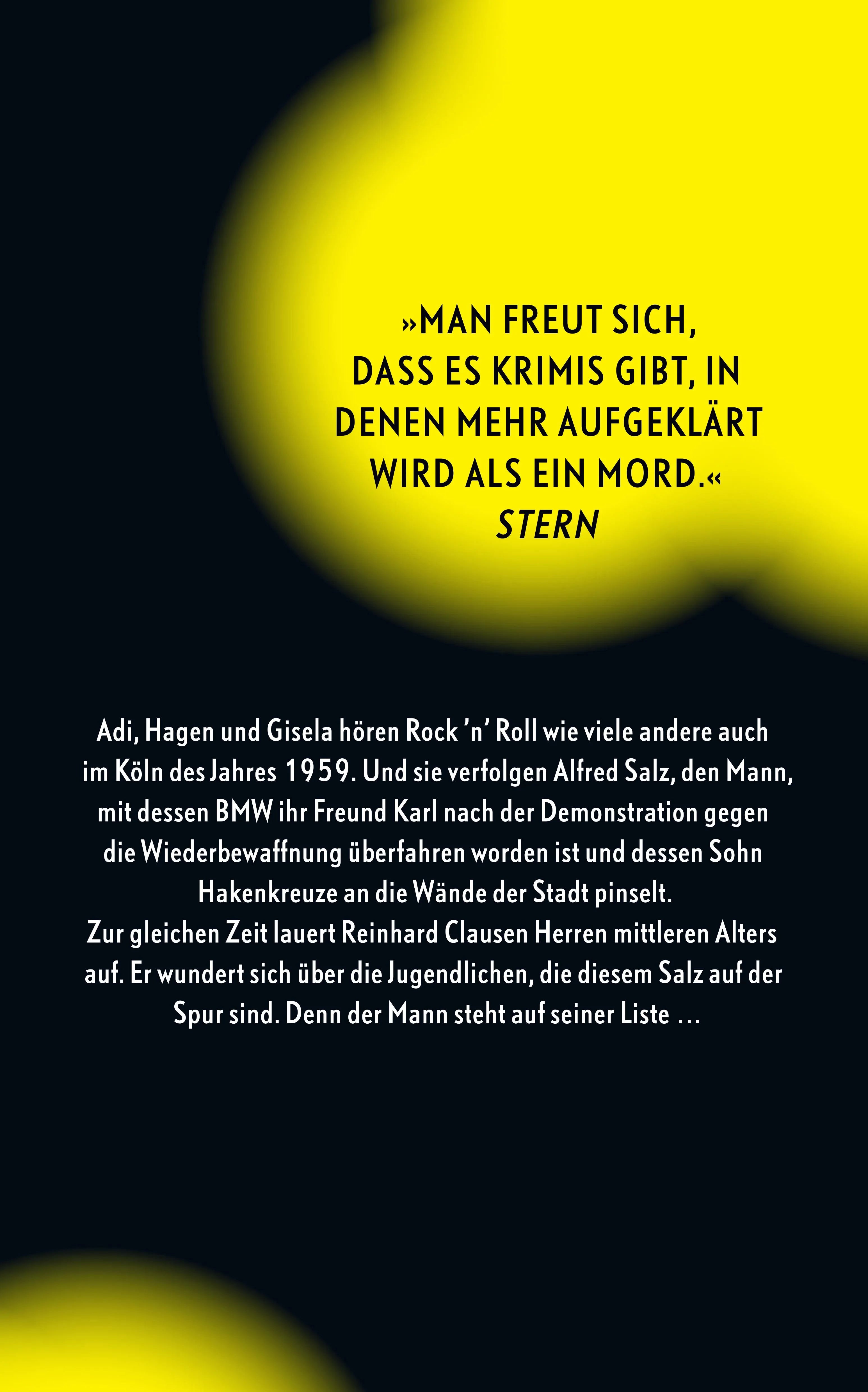 Buchrückseite von 'Tanz im Dunkel' mit Klappentext - Paperback