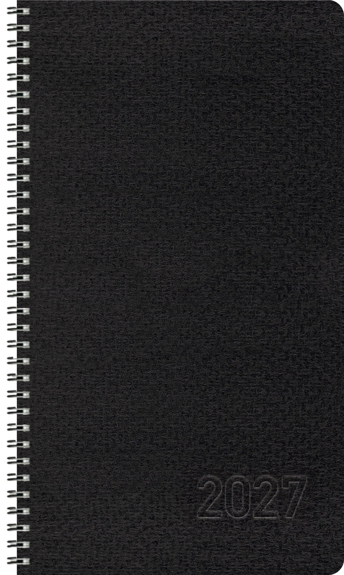 Taschenkalender: Taschenkalender Wochentimer Small Schwarz 2027