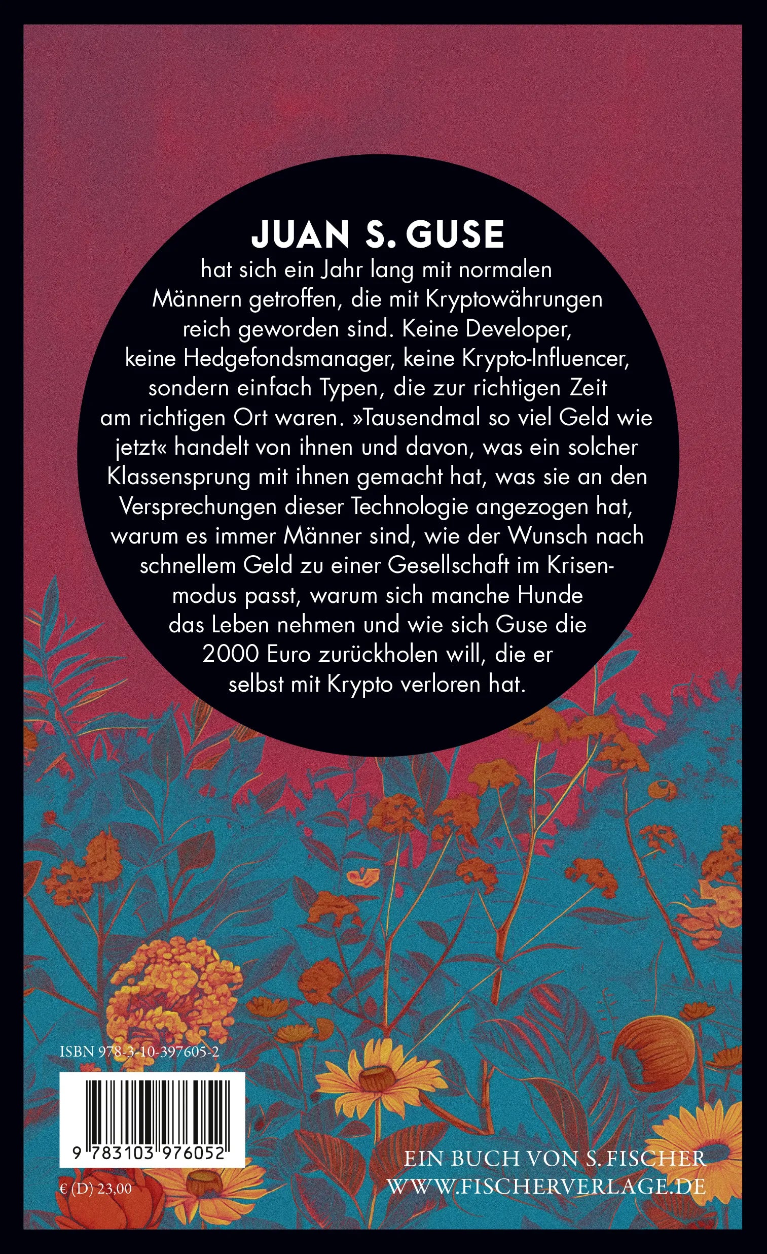 Buchrückseite von 'Tausendmal so viel Geld wie jetzt' mit Klappentext - Gebundene Ausgabe
