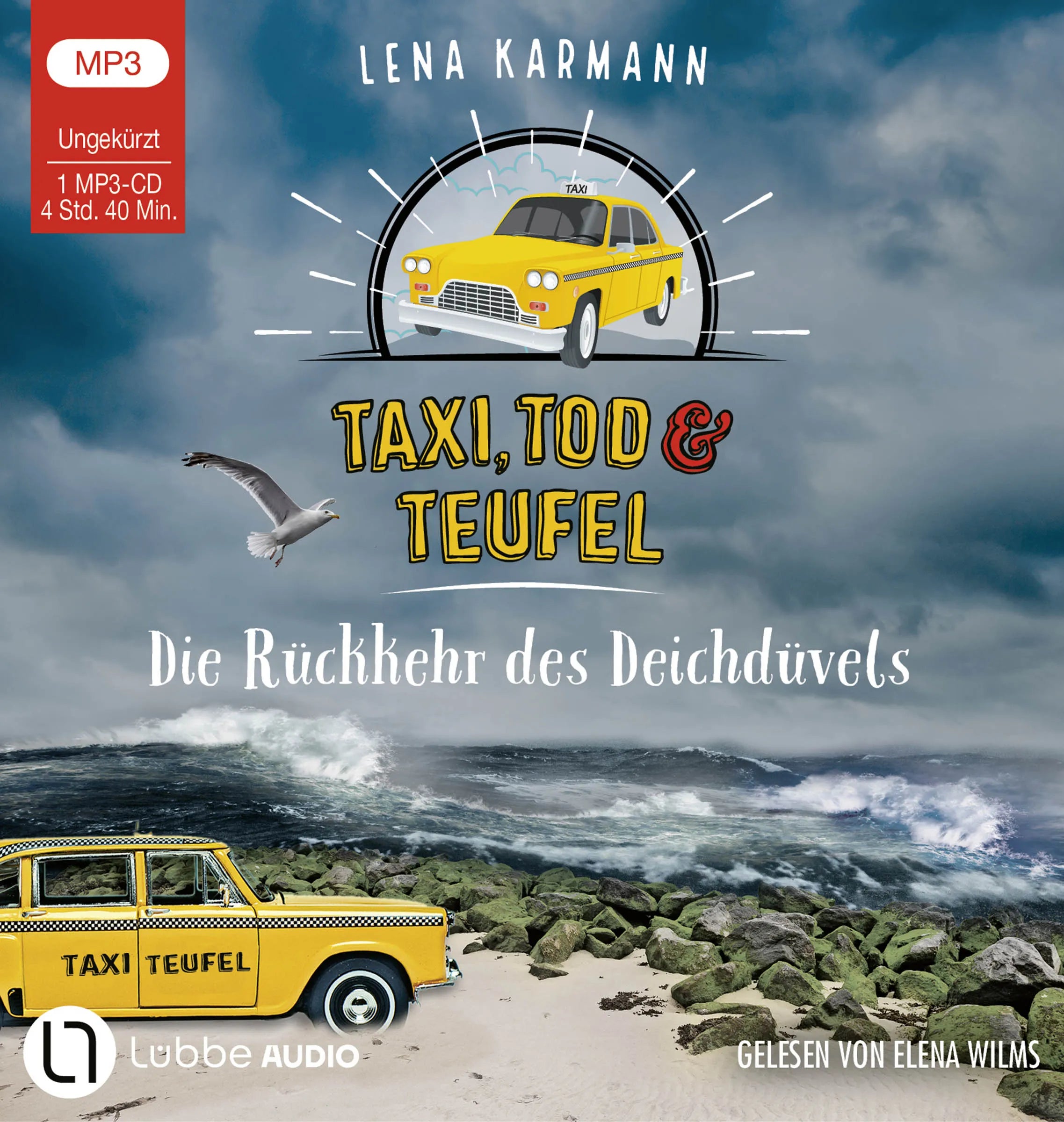 Buchcover von 'Taxi, Tod und Teufel - Die Rückkehr des Deichdüvels' - Hörbuch (CD) von Lena Karmann