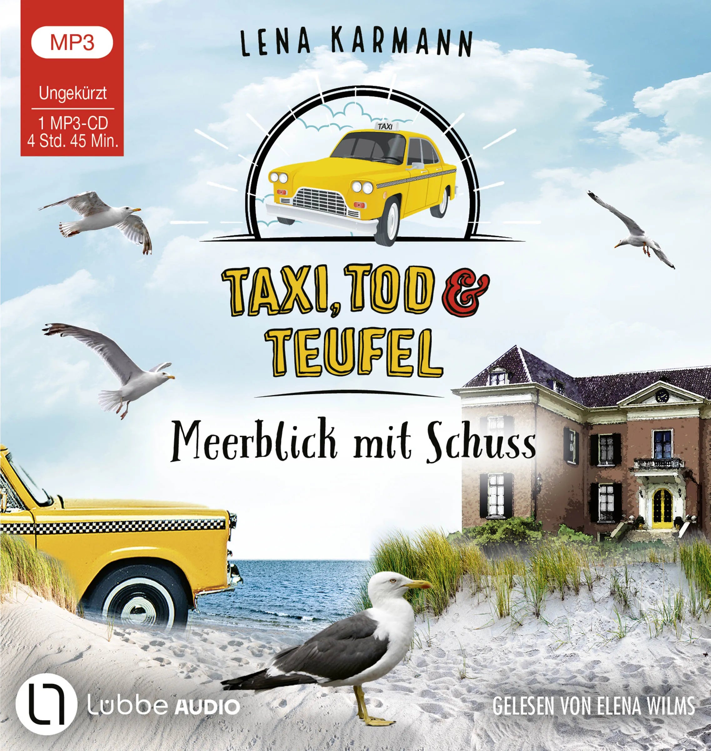 Buchcover von 'Taxi, Tod und Teufel - Meerblick mit Schuss' - Hörbuch (CD) von Lena Karmann