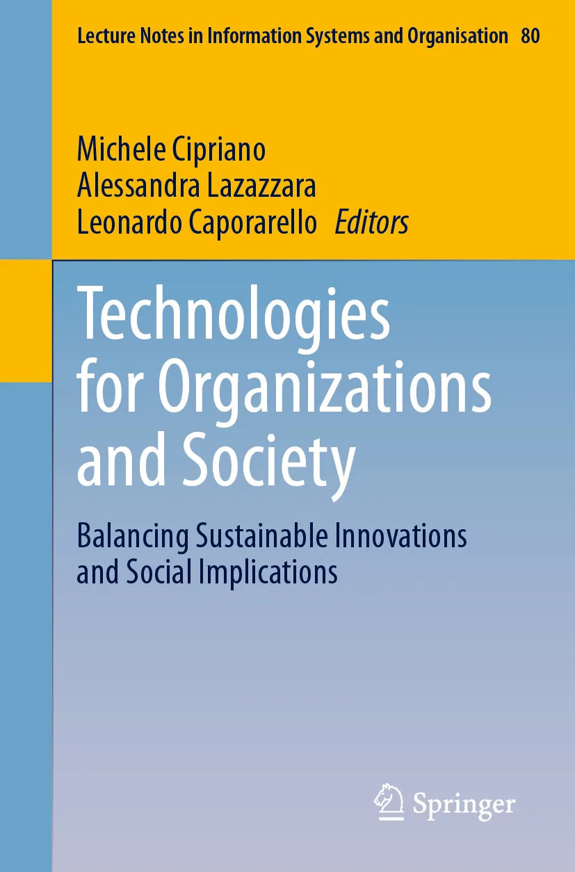 Cover: Technologies for Organizations and Society (E-Book)