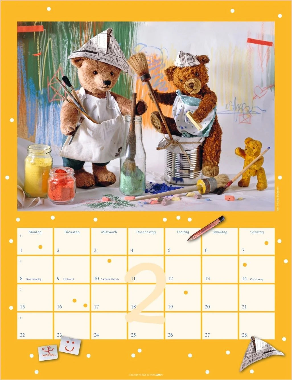 Teddybären Kalender 2027 – Ansicht