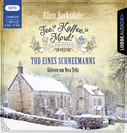 Buchcover von 'Tee? Kaffee? Mord! - Tod eines Schneemanns' - Hörbuch (CD) von Ellen Barksdale