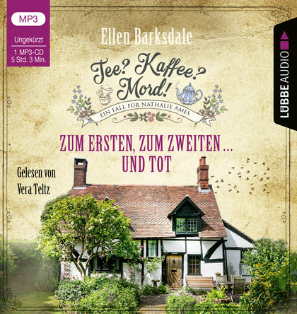 Buchcover von 'Tee? Kaffee? Mord! - Zum Ersten, zum Zweiten ... und tot' - Hörbuch (CD) von Ellen Barksdale
