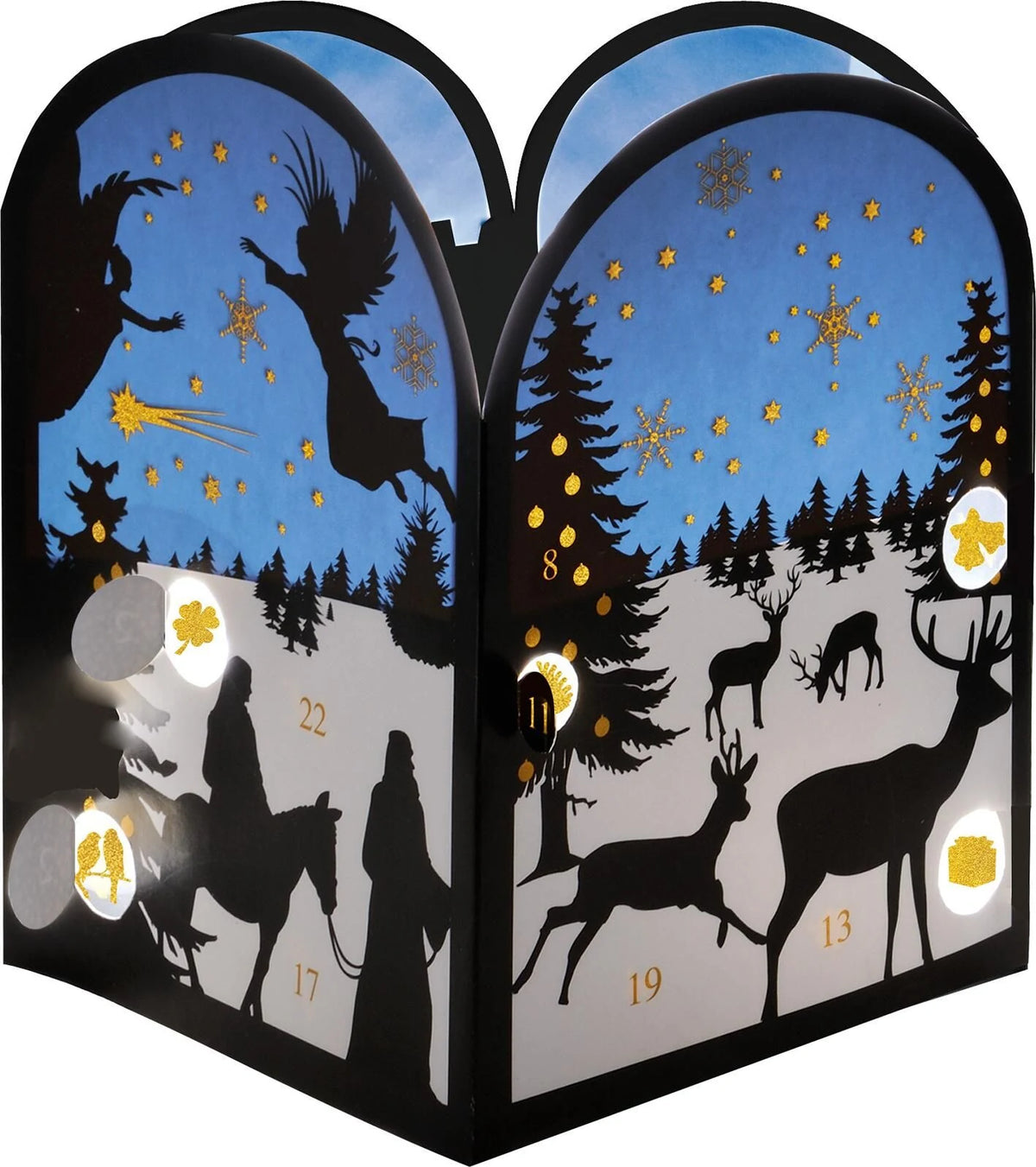 Teelichthäuschen Winternacht – Ansicht
