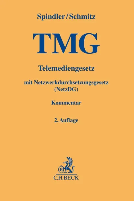 Buchcover von 'Telemediengesetz. TMG. NetzDG' - Gebundene Ausgabe von Gerald Spindler