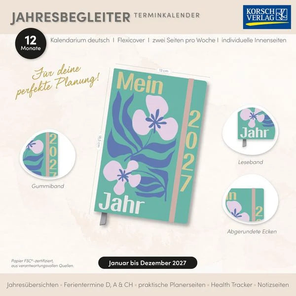 Terminkalender Jahresbegleiter Mein Jahr 2027 – Ansicht