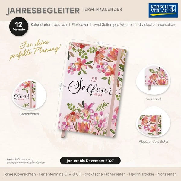 Terminkalender Jahresbegleiter Selfcare 2027 – Ansicht