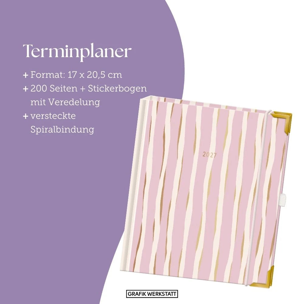 Terminplaner A5 Premium 2027 Bunt – Ansicht