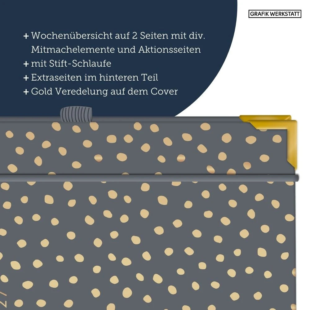 Terminplaner A5 Premium 2027 Dunkelgrau – Ansicht
