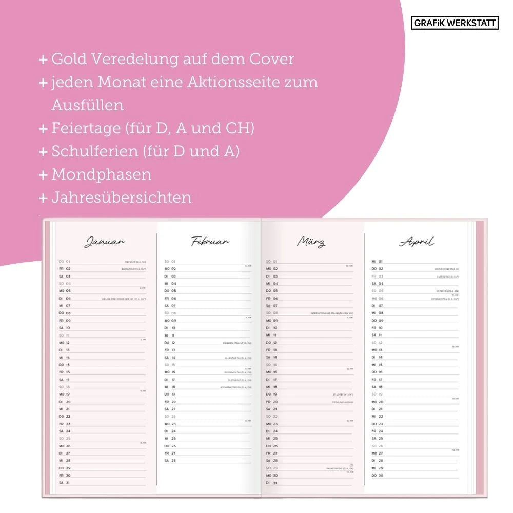 Terminplaner Lady Softcover 2027 Mein Happiness-Planer – Ansicht