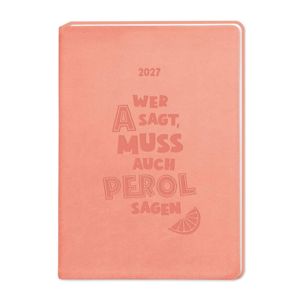 Taschenkalender: Terminplaner Lederlook 2027 Peach