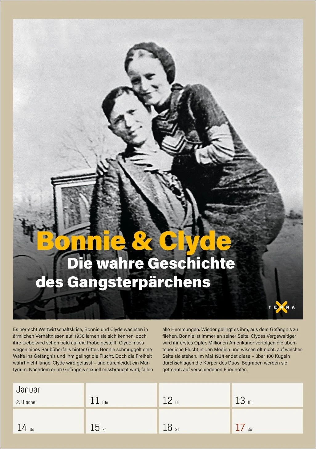 Terra X History Wochenplaner 2027 – Ansicht