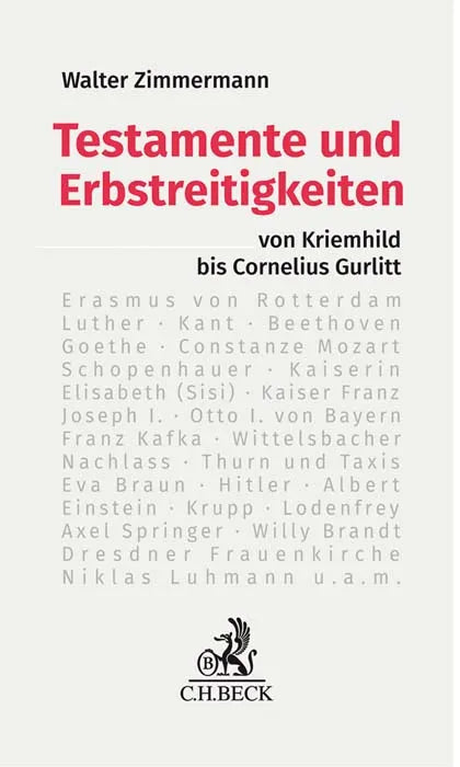 Buchcover von 'Testamente und Erbstreitigkeiten' - Gebundene Ausgabe von Walter Zimmermann