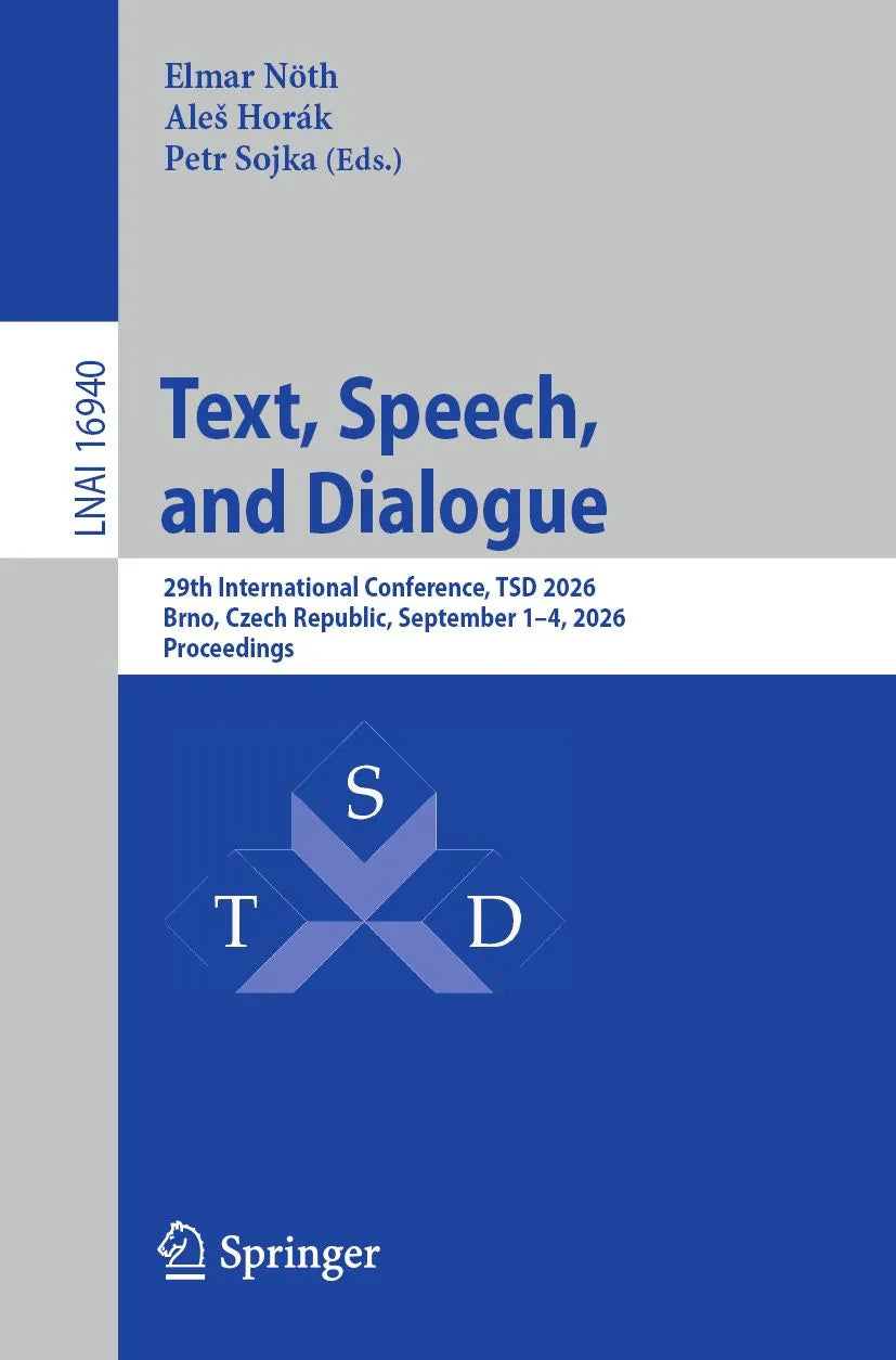 Cover: Text, Speech, and Dialogue (E-Book) von Elmar Nöth