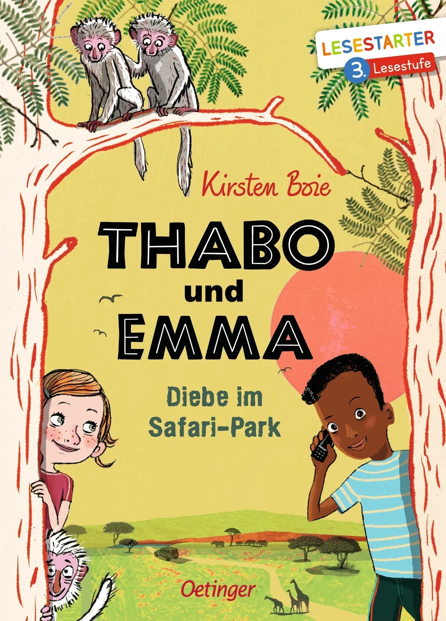 Buchcover von 'Thabo und Emma. Diebe im Safari-Park' - Gebundene Ausgabe von Kirsten Boie