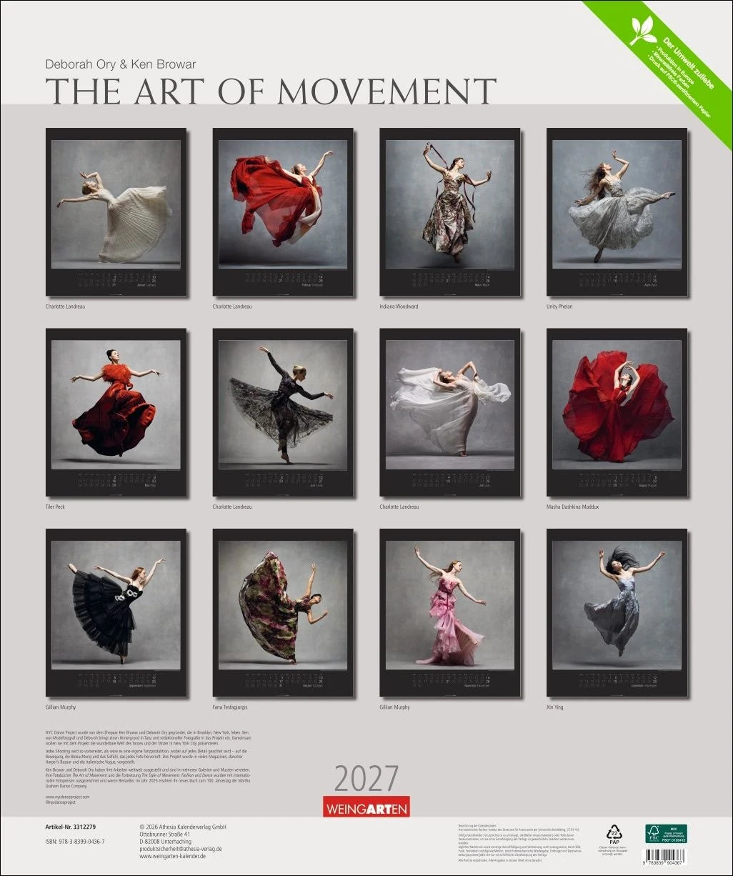 The Art of Movement Kalender 2027 – Ansicht