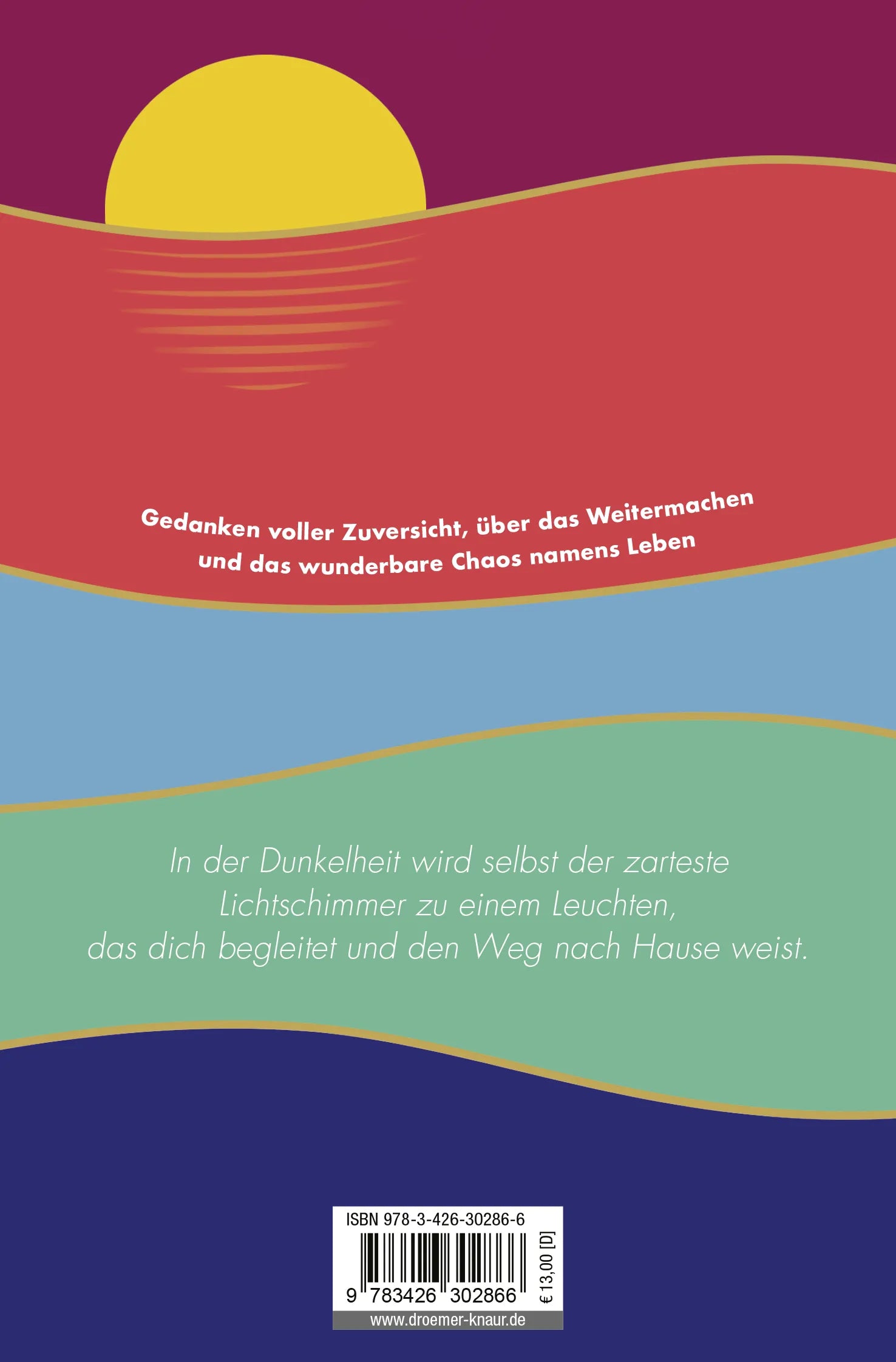 Buchrückseite von 'The Comfort Book – Gedanken, die mir Hoffnung machen' mit Klappentext - Taschenbuch